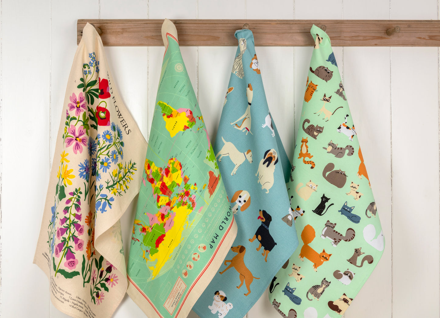 Wild Flowers Cotton Tea Towel