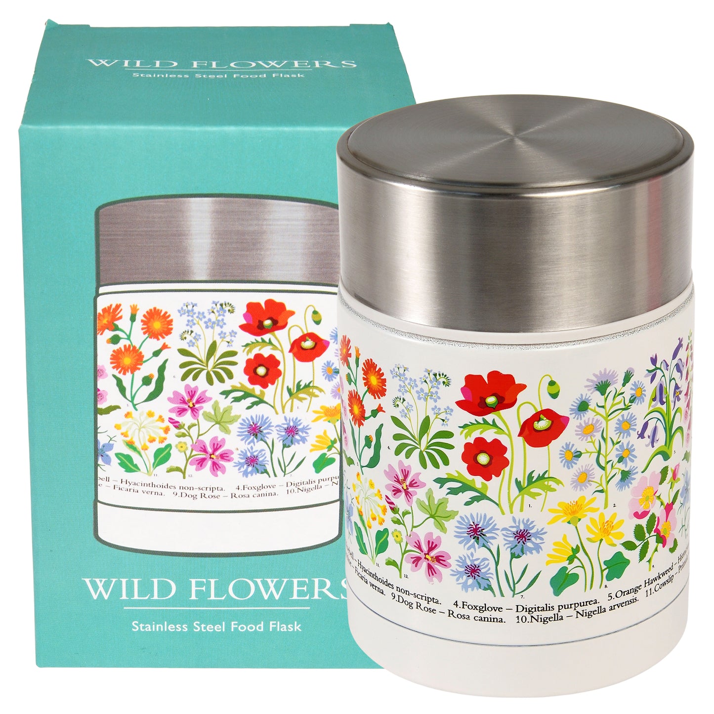 Wild Flowers Stainless Steel Food Flask