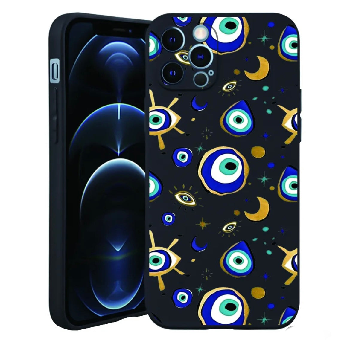 Celestial Evil Eye Phone Case - Black