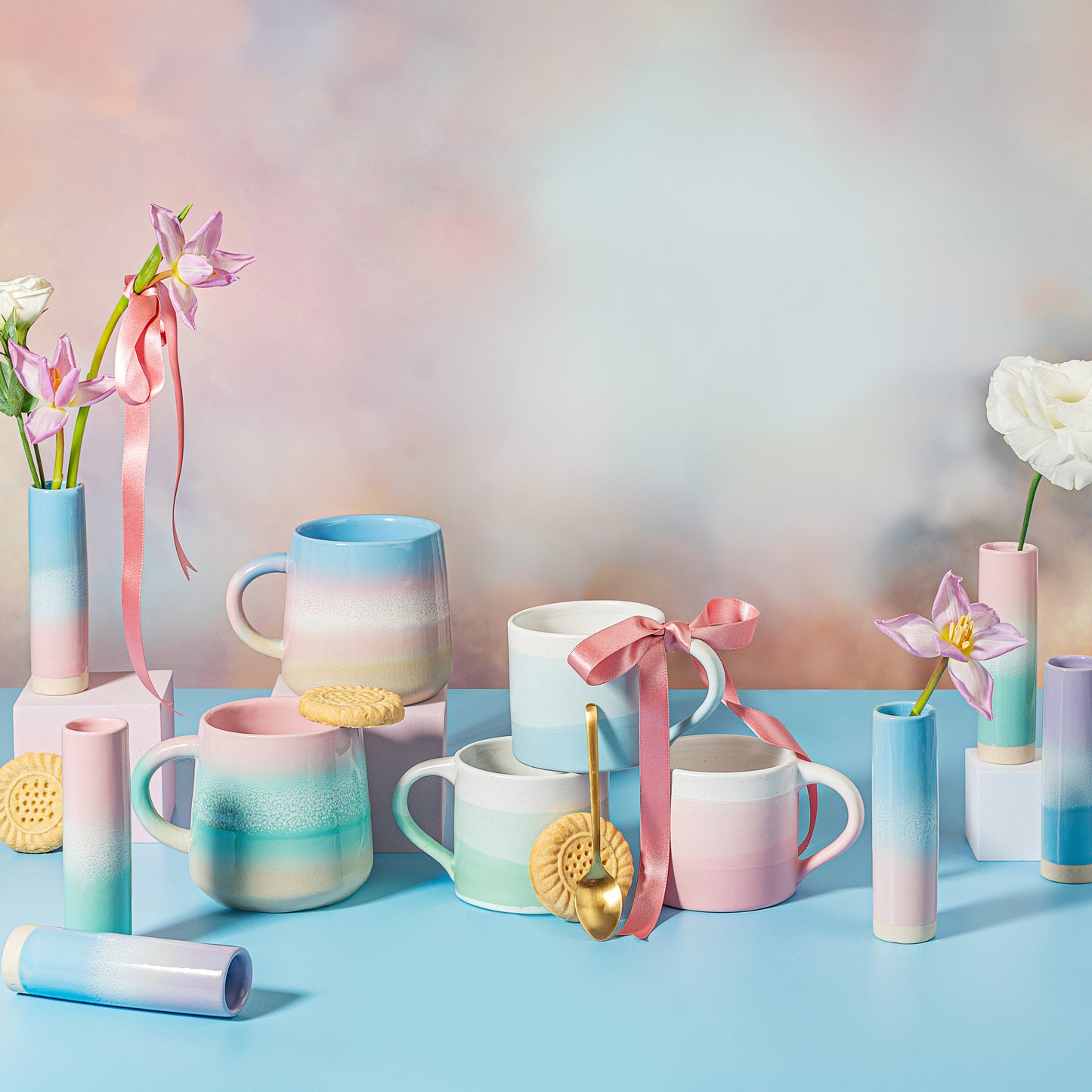 Pastel Ombre Mug - Blue & Pink