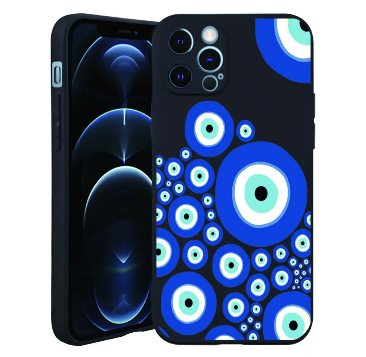 Evil Eye Bubbles Phone Case - Black