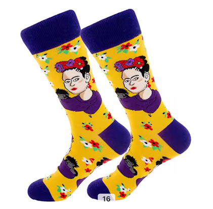 Frida Kahlo Socks - Yellow