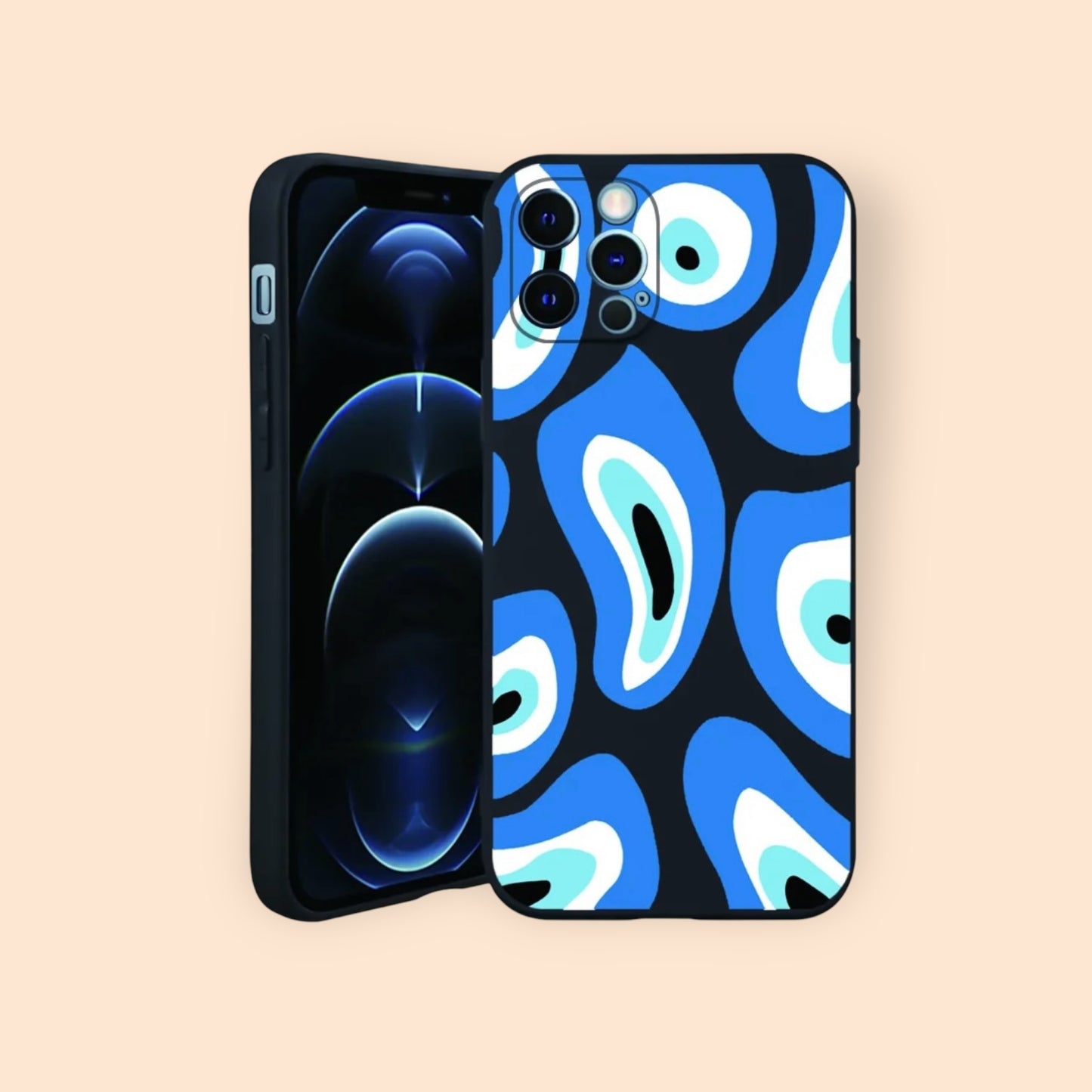 Psychedelic Evil Eye Phone Case - Black