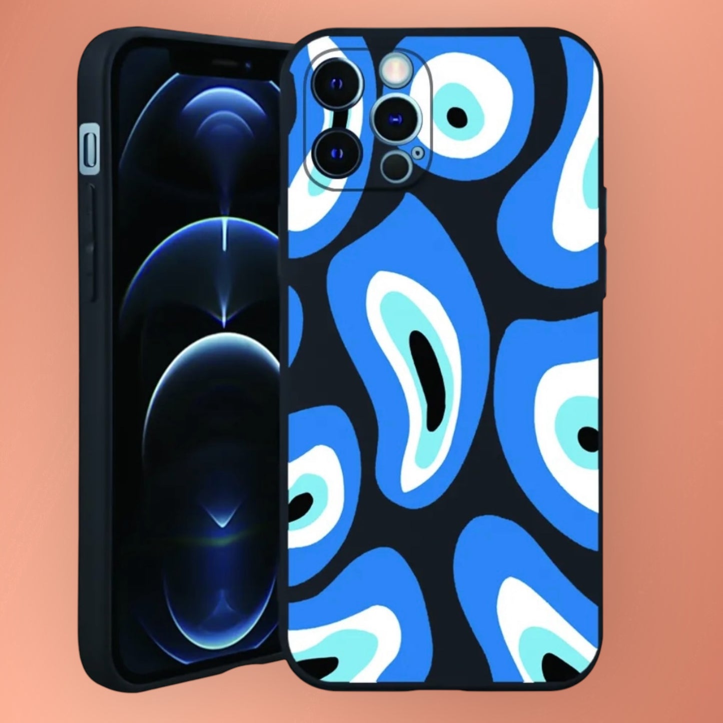 Psychedelic Evil Eye Phone Case - Black