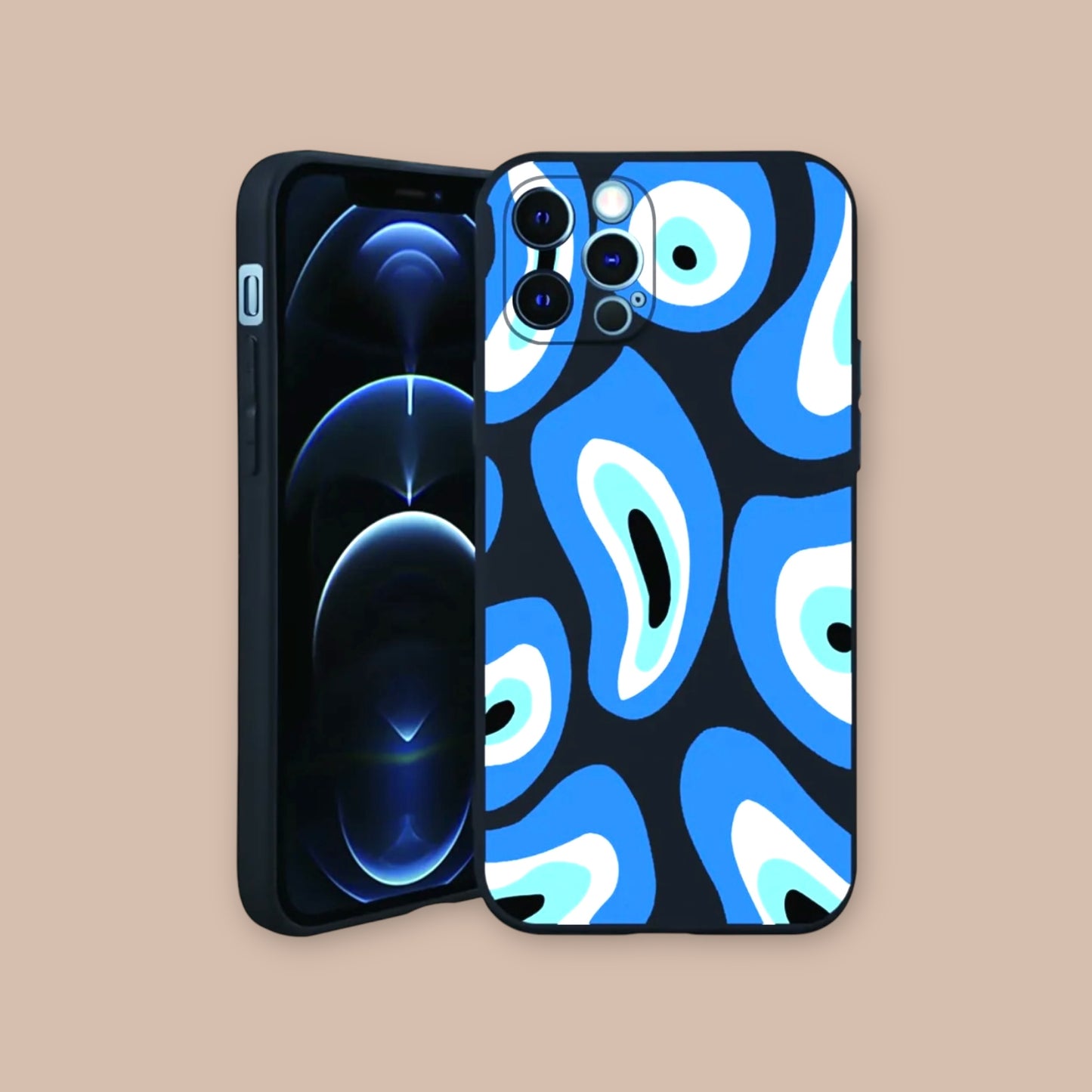 Psychedelic Evil Eye Phone Case - Black