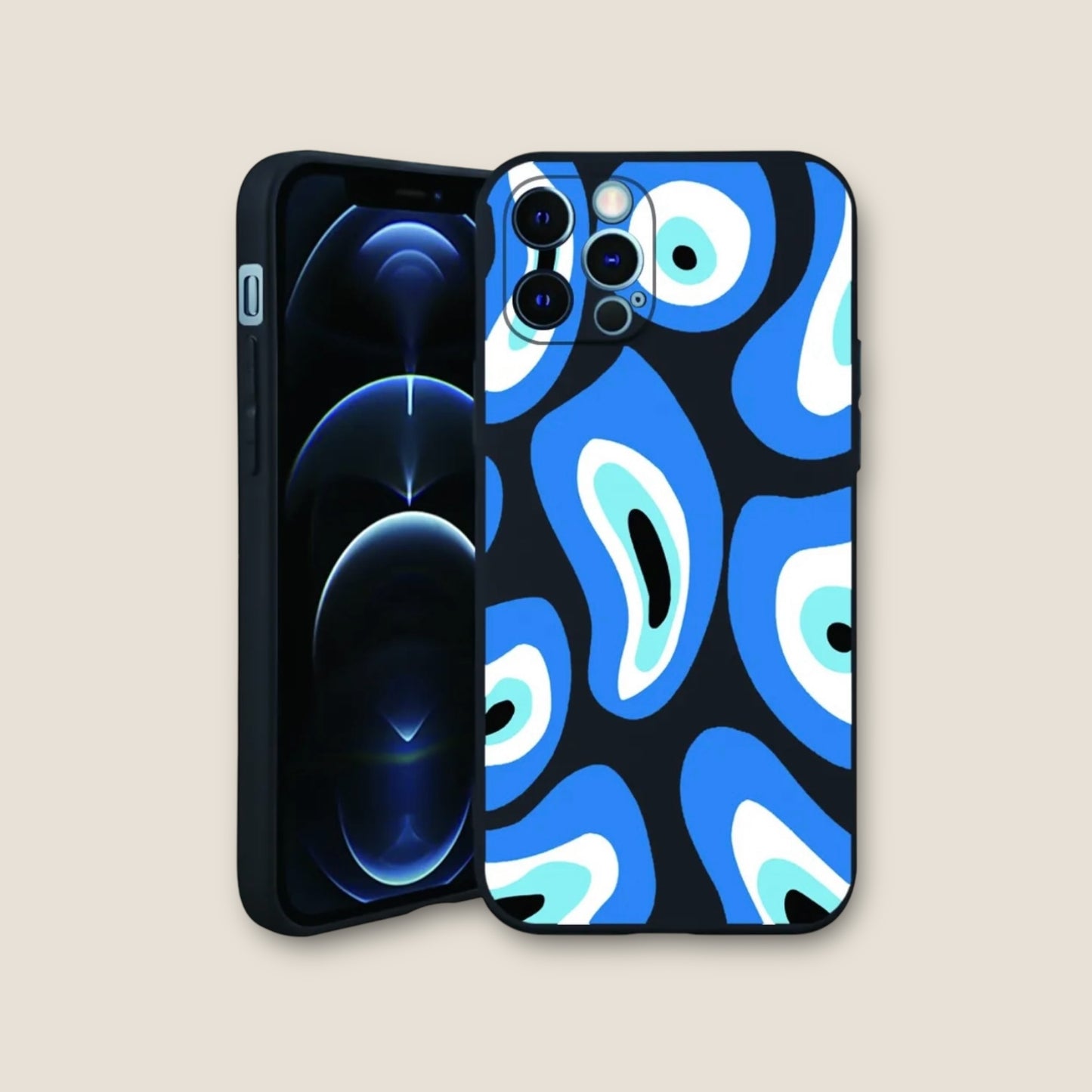 Psychedelic Evil Eye Phone Case - Black