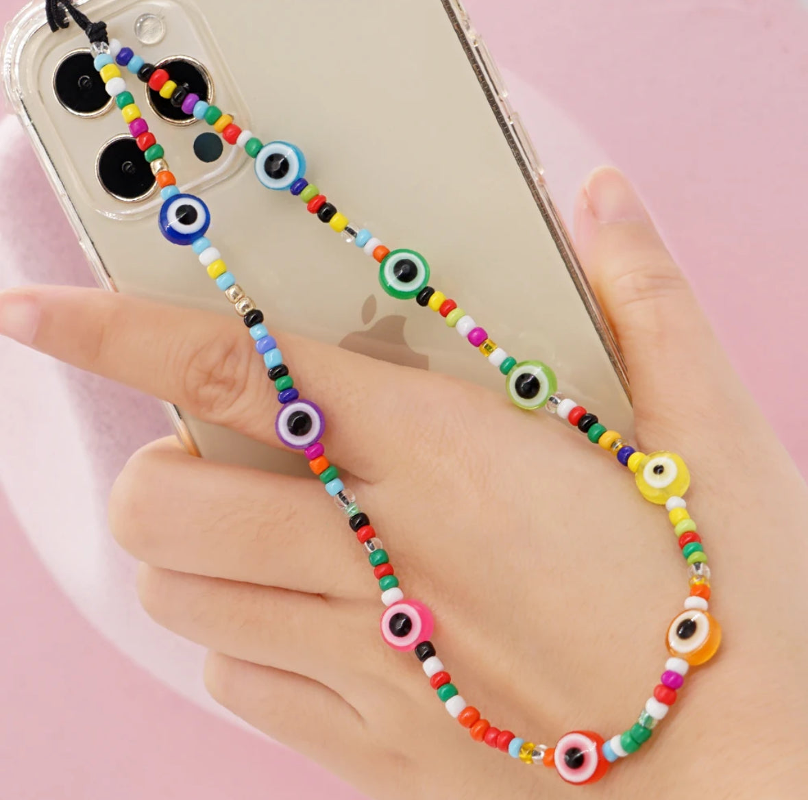Mobile Phone Strap - EVIL EYE Multi Colour