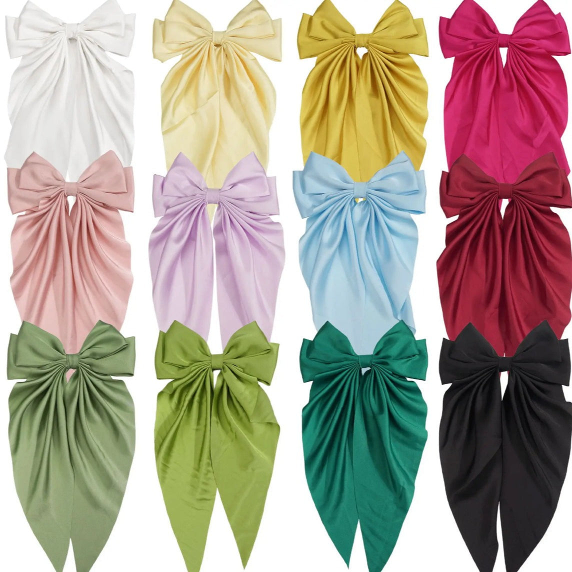 extra large bow ribbon hair clips