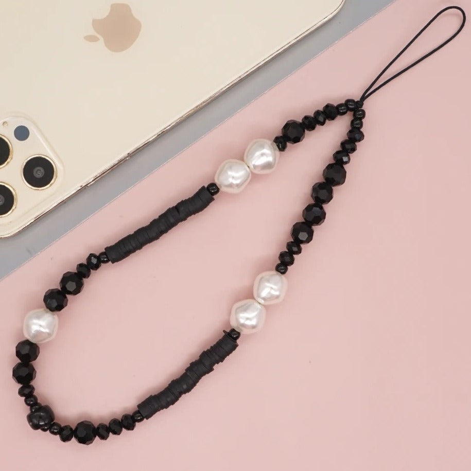 Black Pearl Mobile Phone Strap