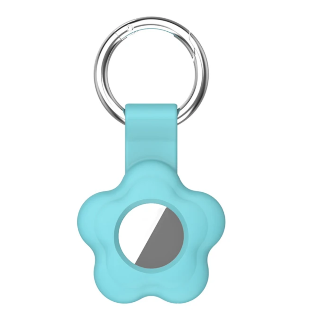 Blue Flower AirTag Case