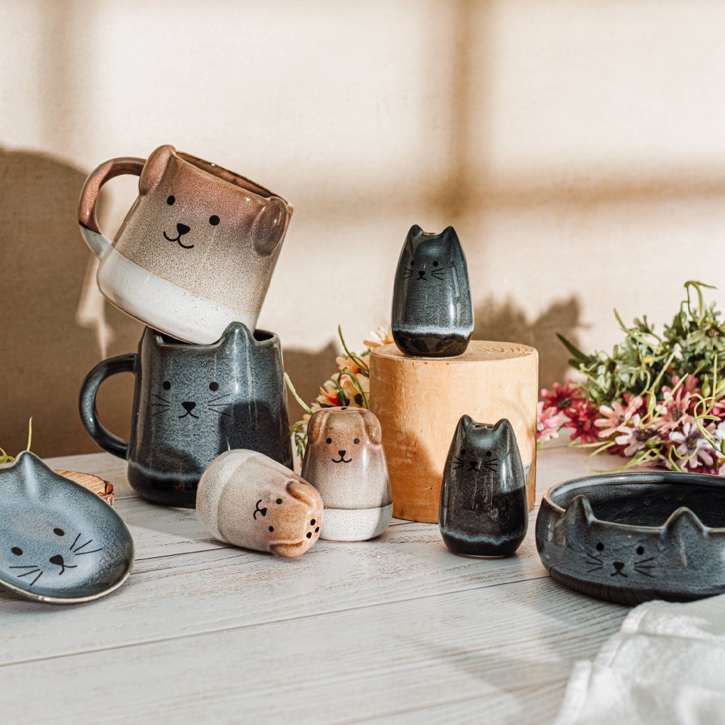 Mojave Dog Salt & Pepper Shakers