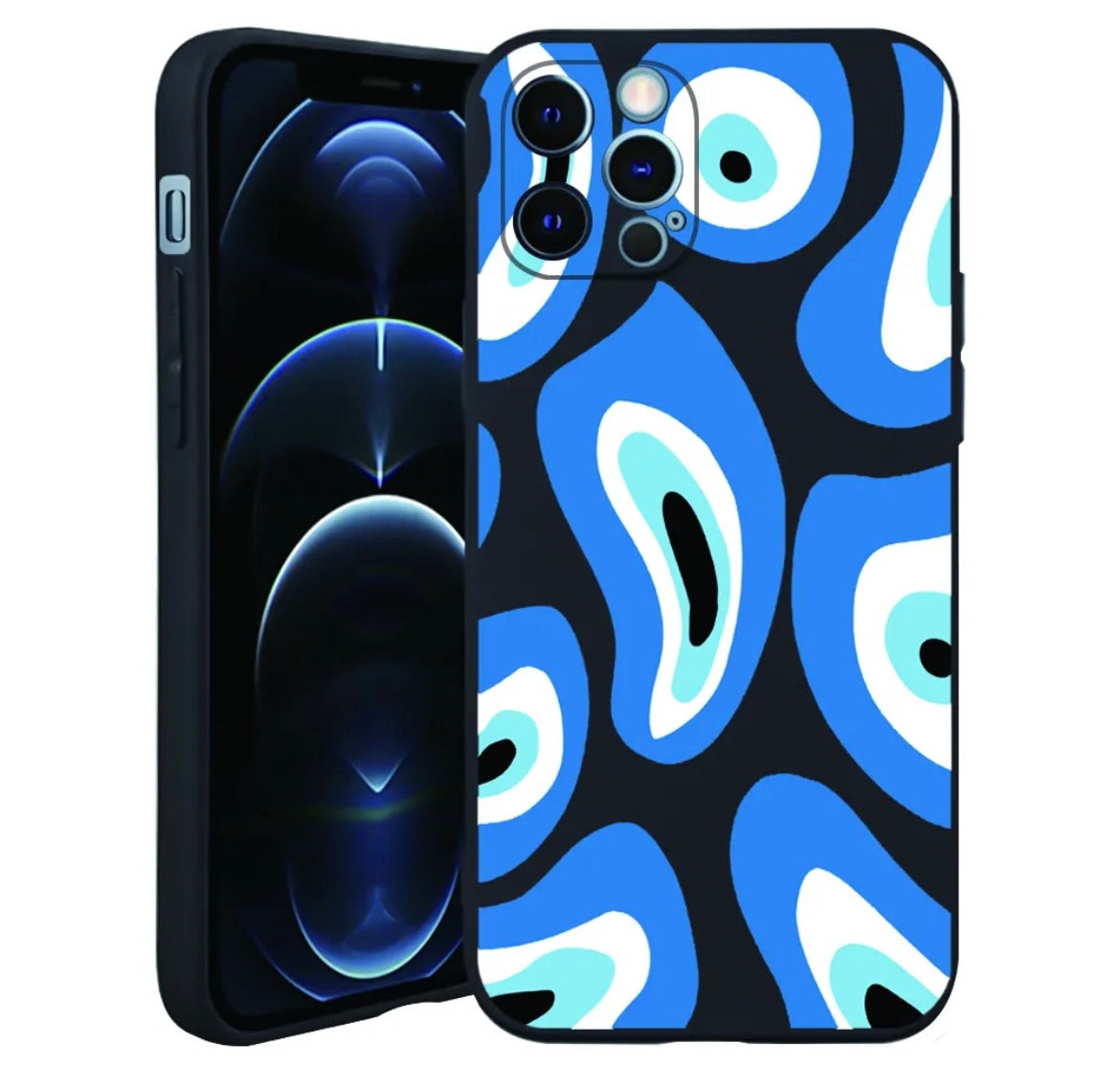 Psychedelic Evil Eye Phone Case - Black