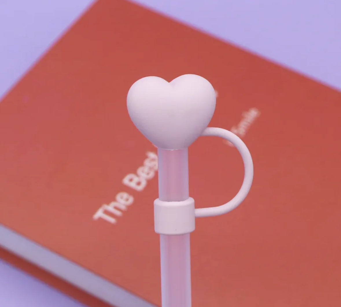 Pink Heart Straw Cover