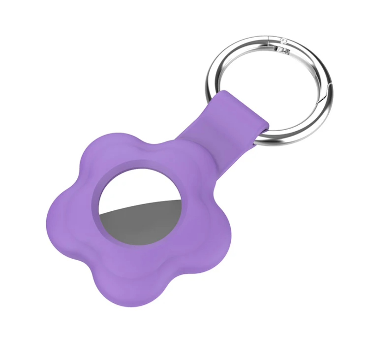 Purple Flower AirTag Case