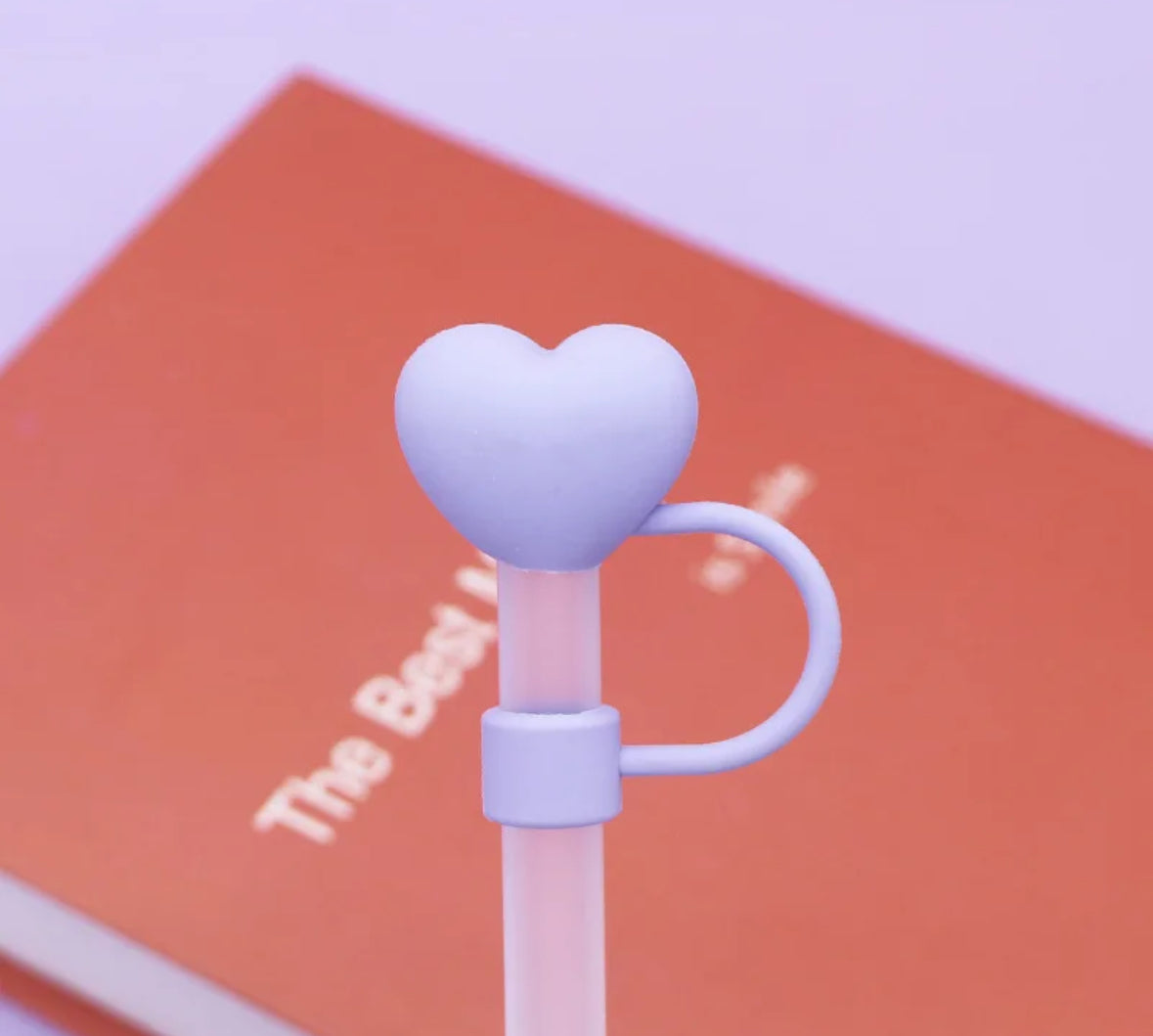Purple Heart Straw Cover
