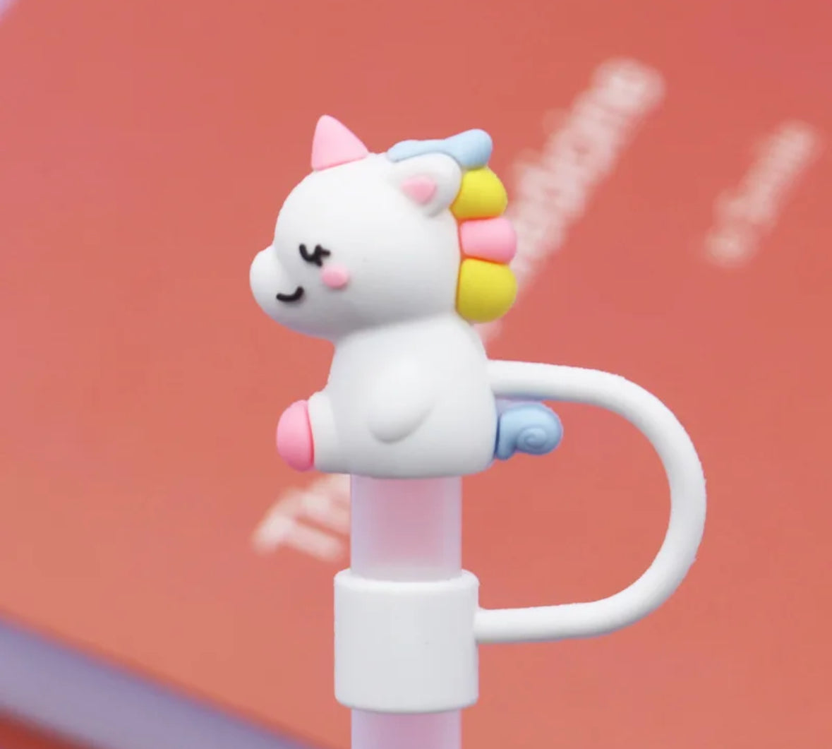 Unicorn Straw Cover