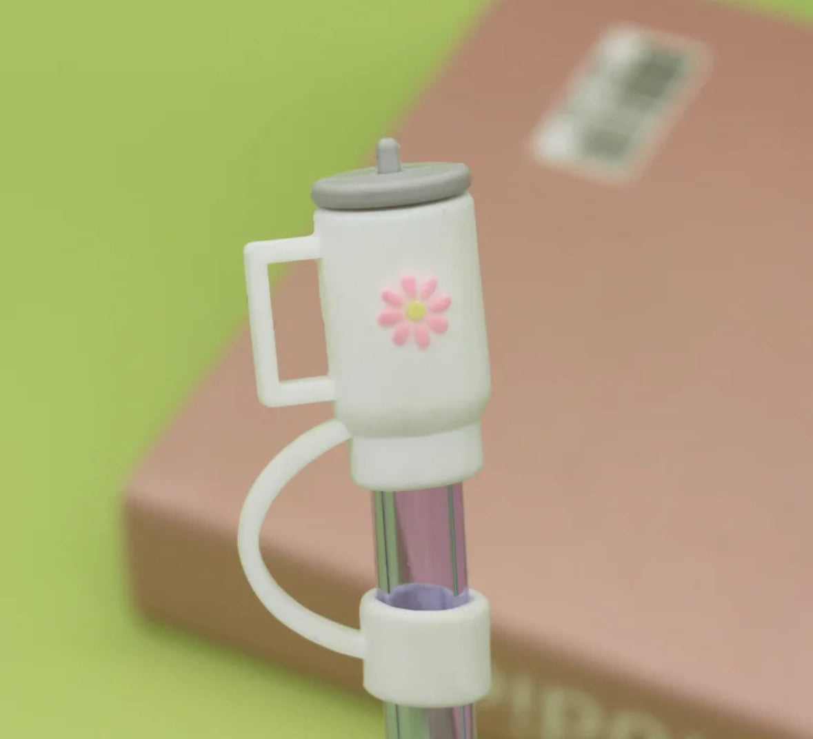 White Mini Tumbler Straw Cover