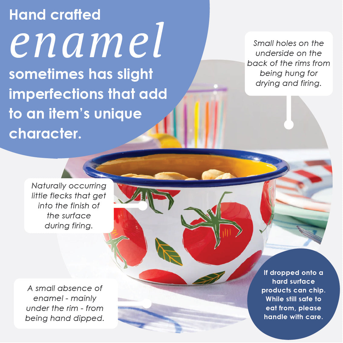 Bon Appetit Tomato Enamel Bowl - 12cm