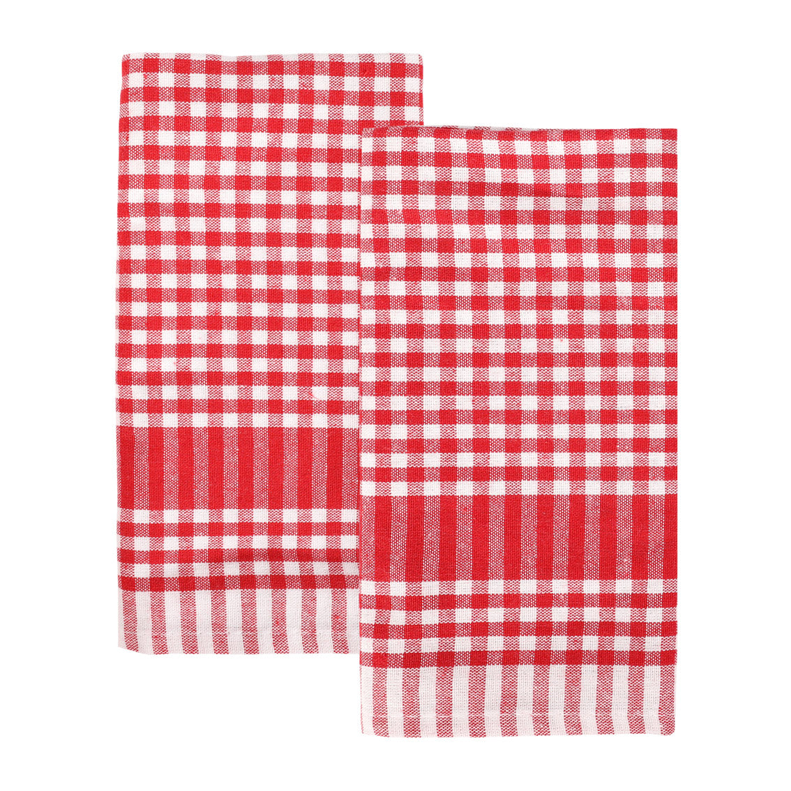 Red Gingham Fabric Napkins/Tea Towels - 2 Pack