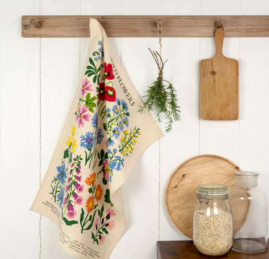 Wild Flowers Cotton Tea Towel