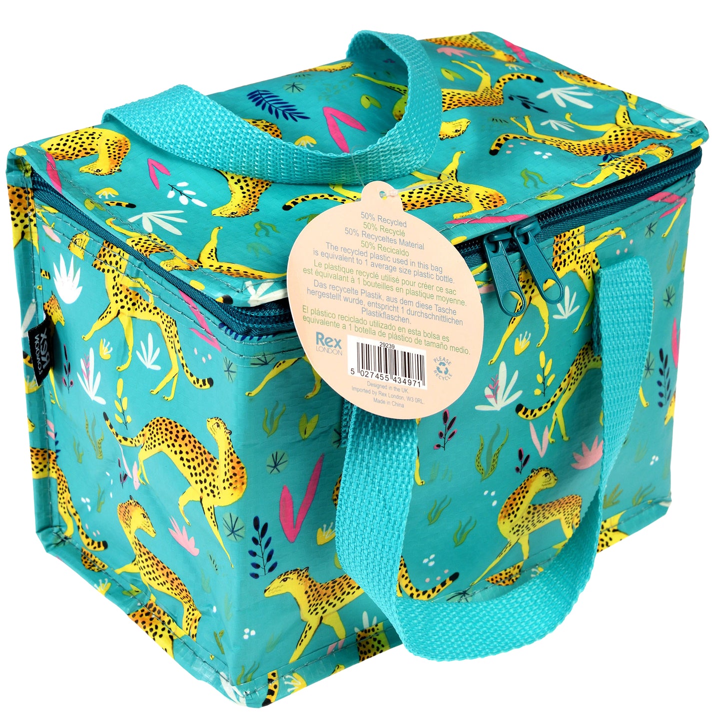 Cheetah Print Insulated Lunch Bag
