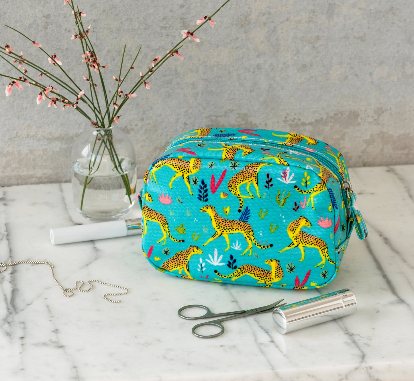 Cheetah Print Make Up Bag