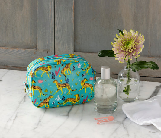 Cheetah Print Make Up Bag
