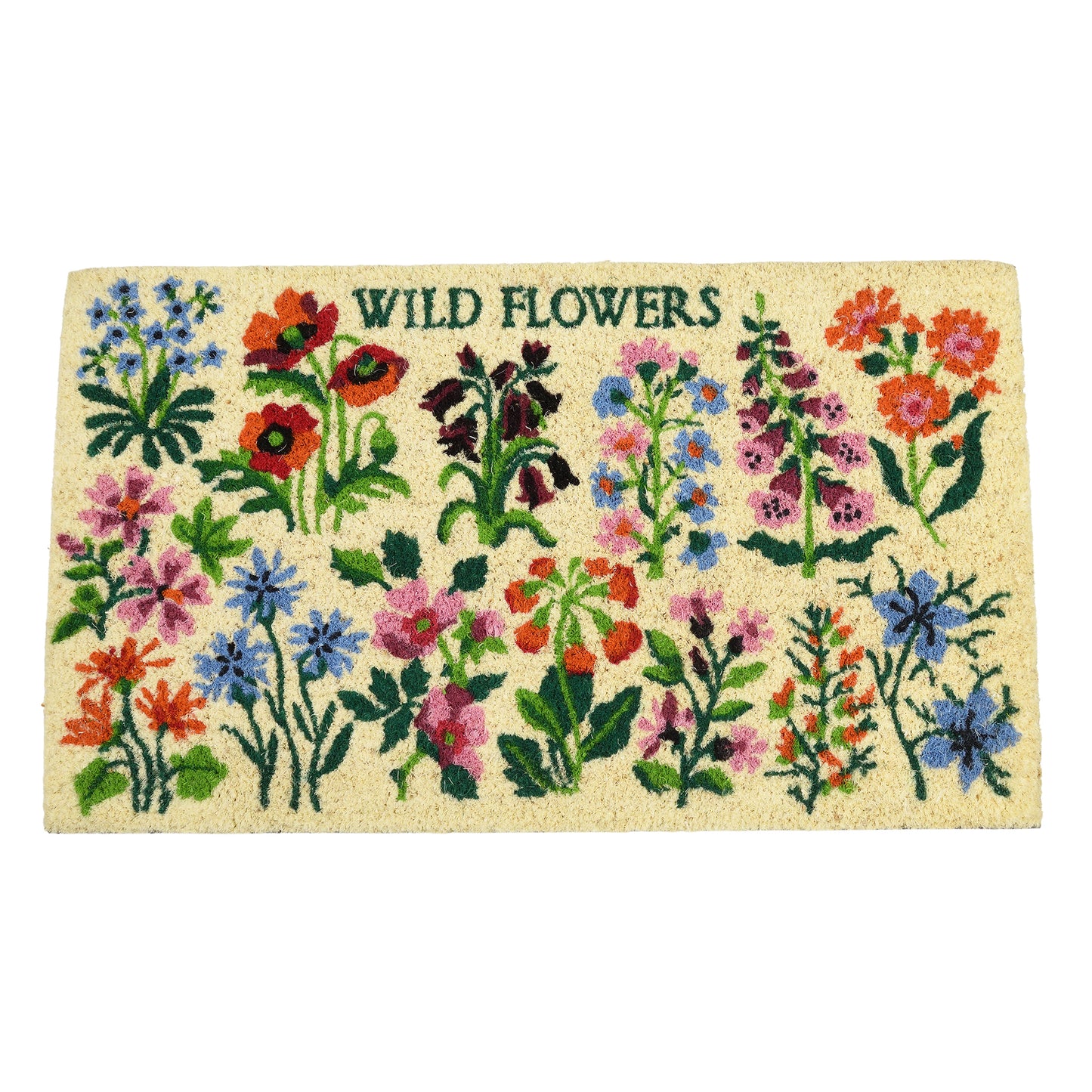 Wild Flowers Coir Doormat