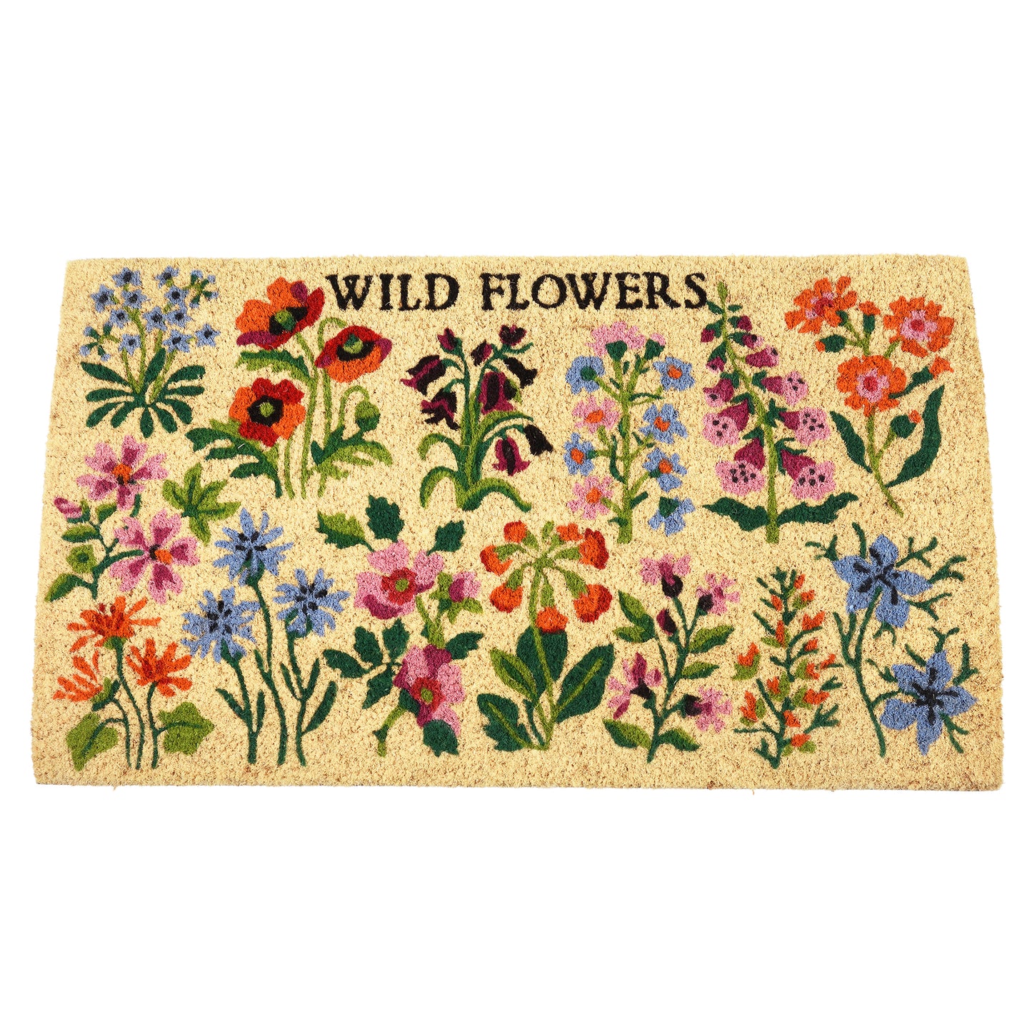 Wild Flowers Coir Doormat