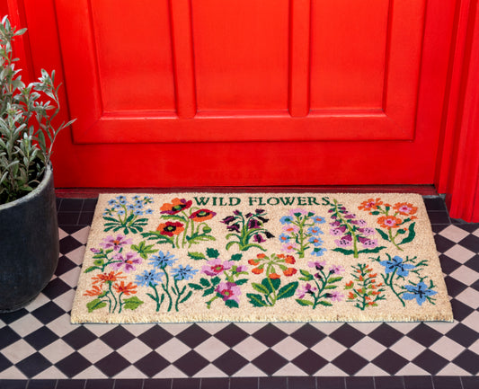 Wild Flowers Coir Doormat