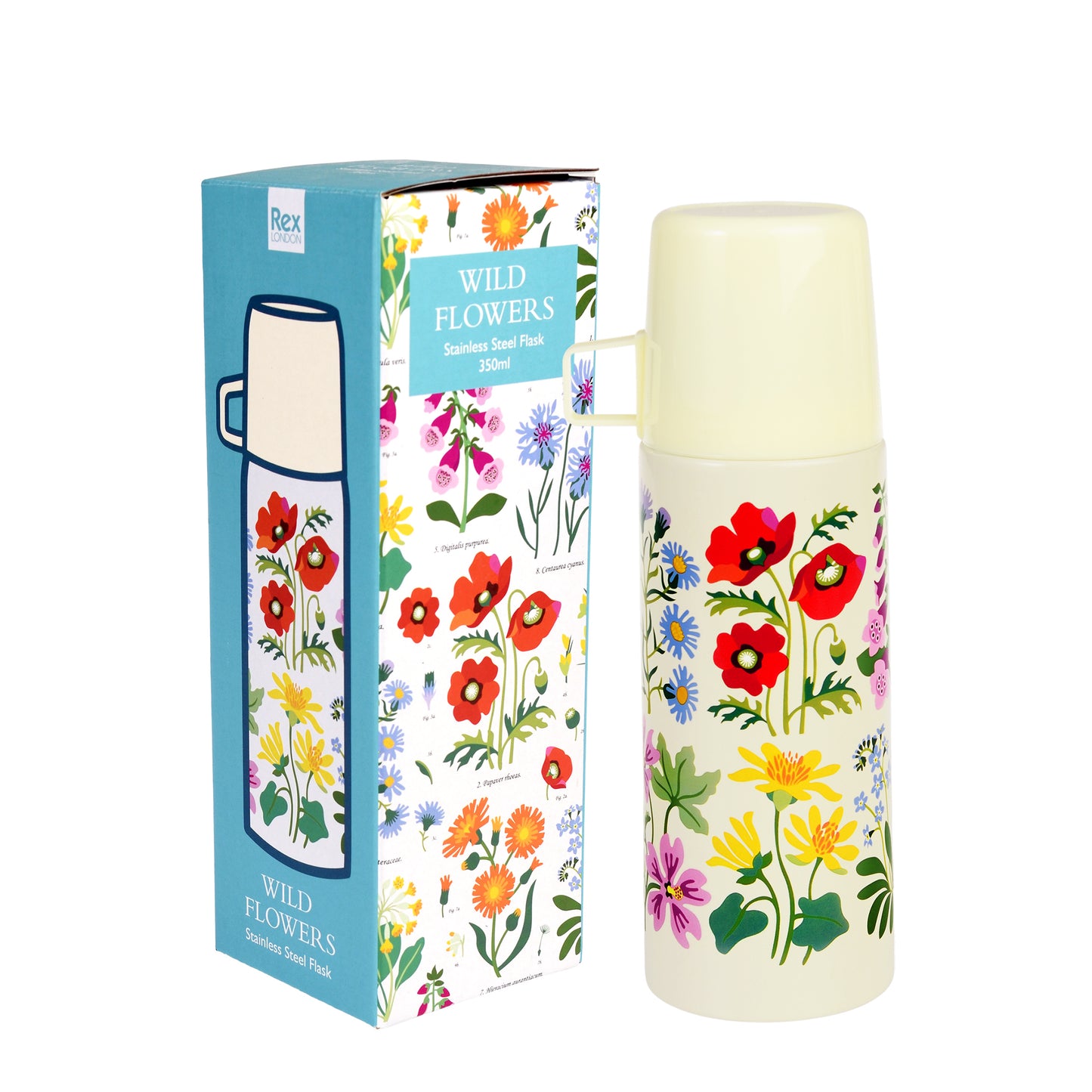 Wild Flowers Flask & Cup