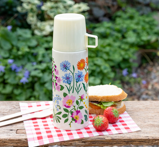 Wild Flowers Flask & Cup