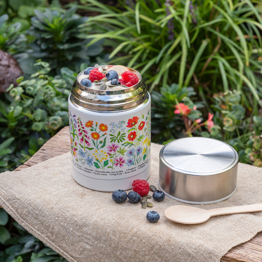 Wild Flowers Stainless Steel Food Flask