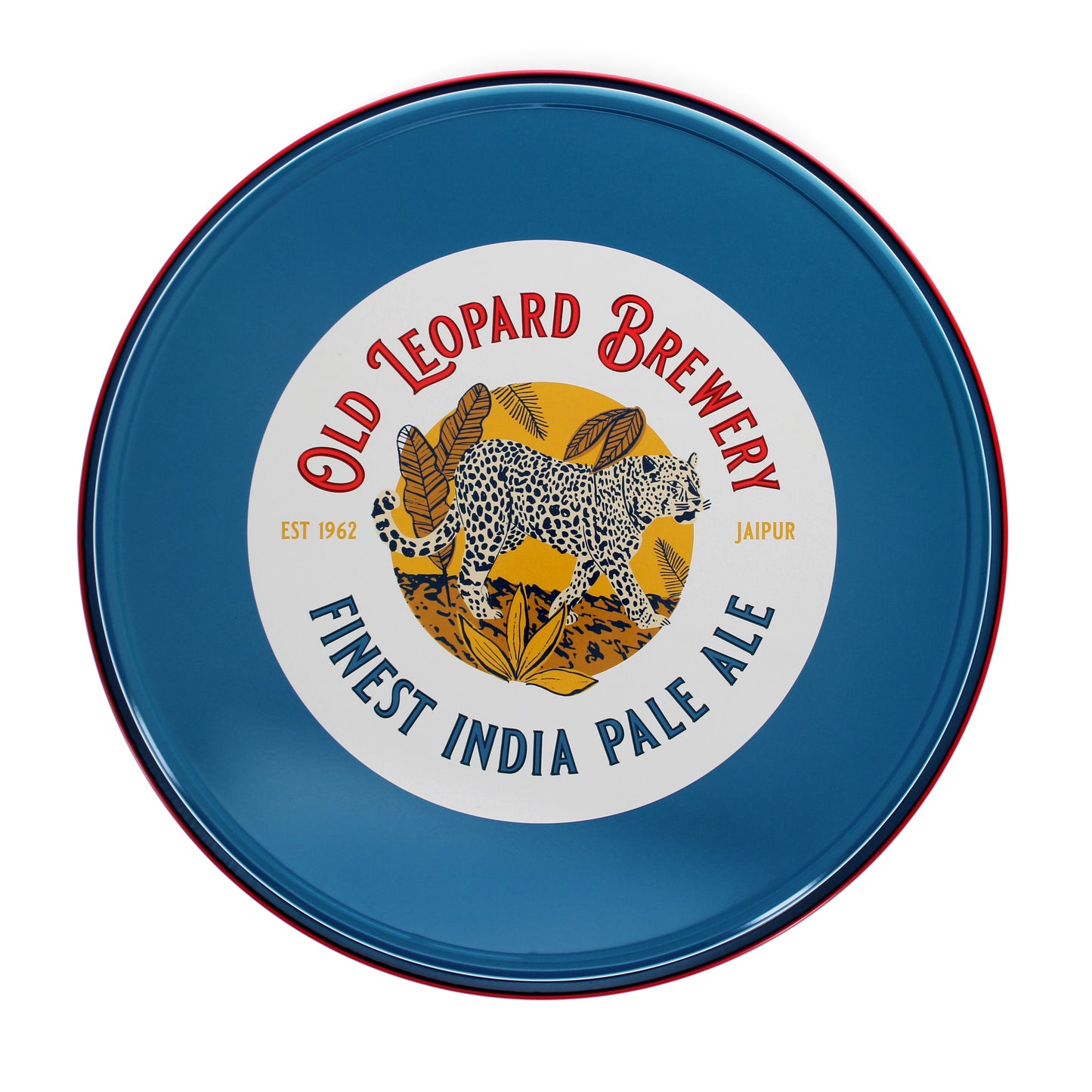 Old Leopard Brewery Round Metal Serving Tray