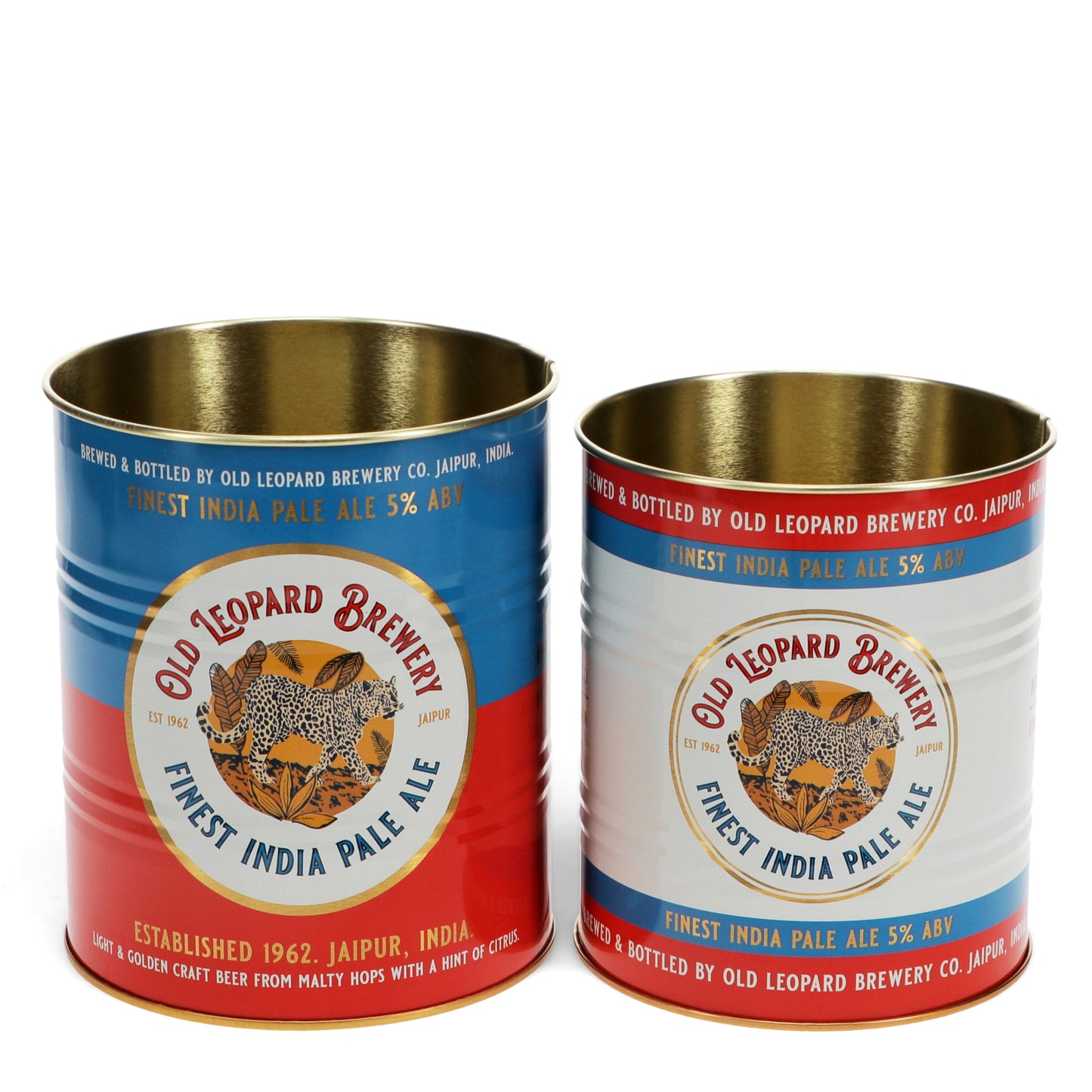 Old Leopard Brewery Medium Storage Tins - Set of 2