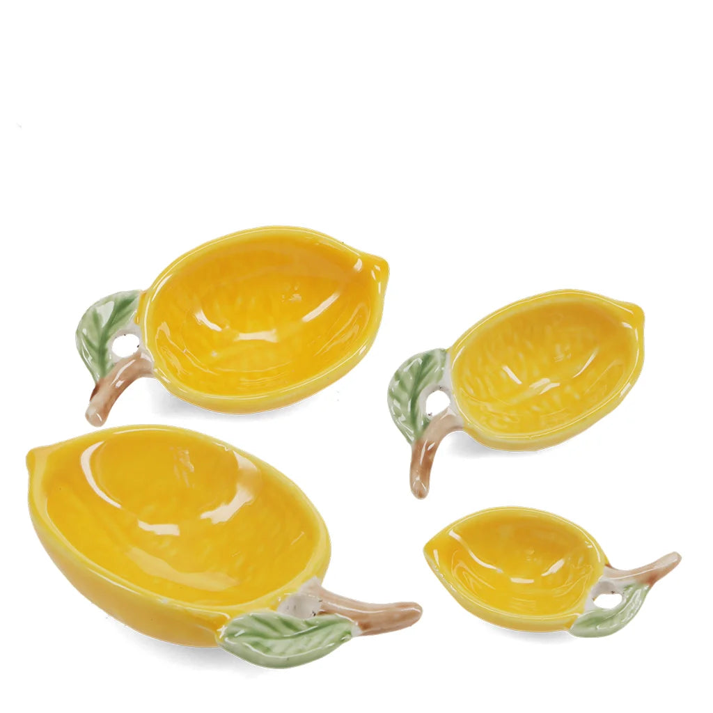 Lemon Ceramic Measuring Spoons - Set of 4