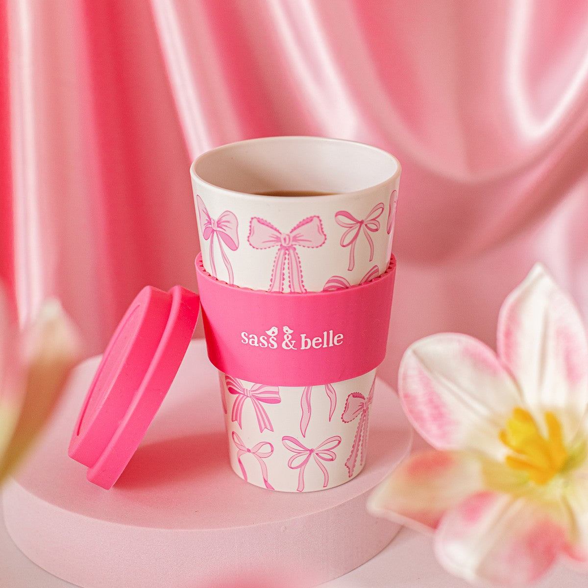 Pink Bow Travel Cup