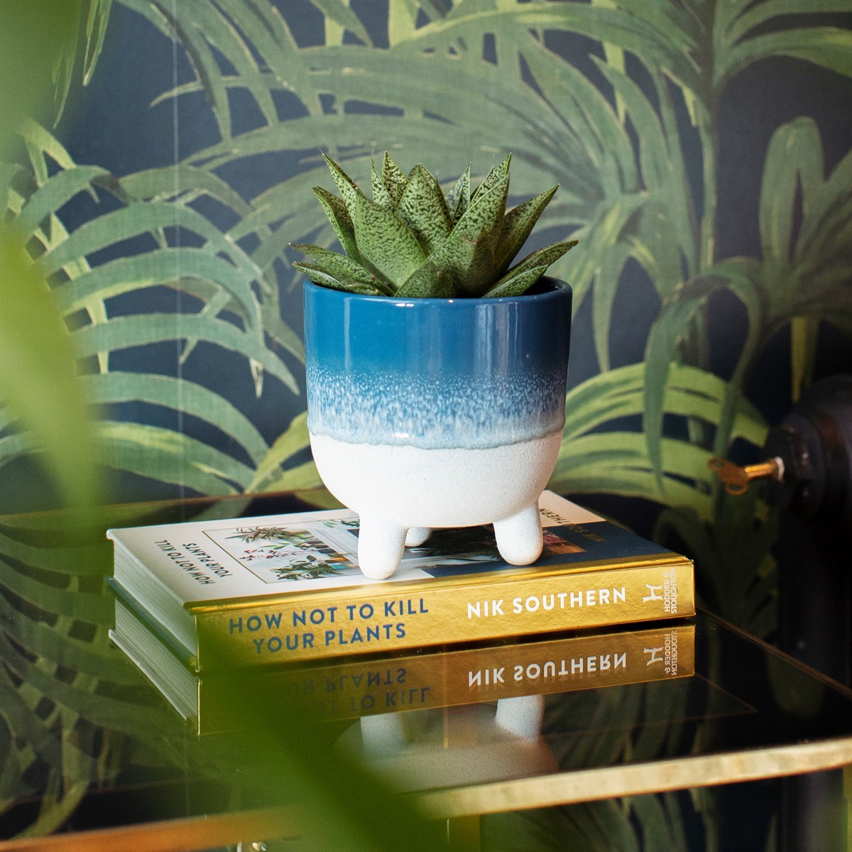 Mojave Glaze Blue Planter
