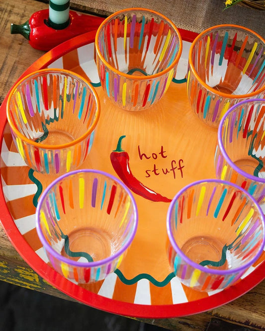 Hot Stuff Chilli Tin Tray - 30cm