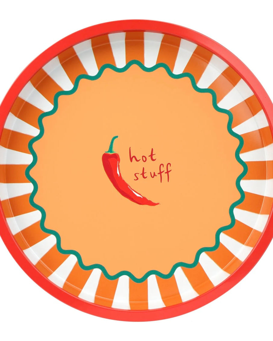 Hot Stuff Chilli Tin Tray - 30cm