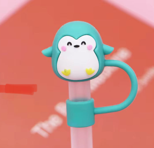 Green Penguin Straw Cover