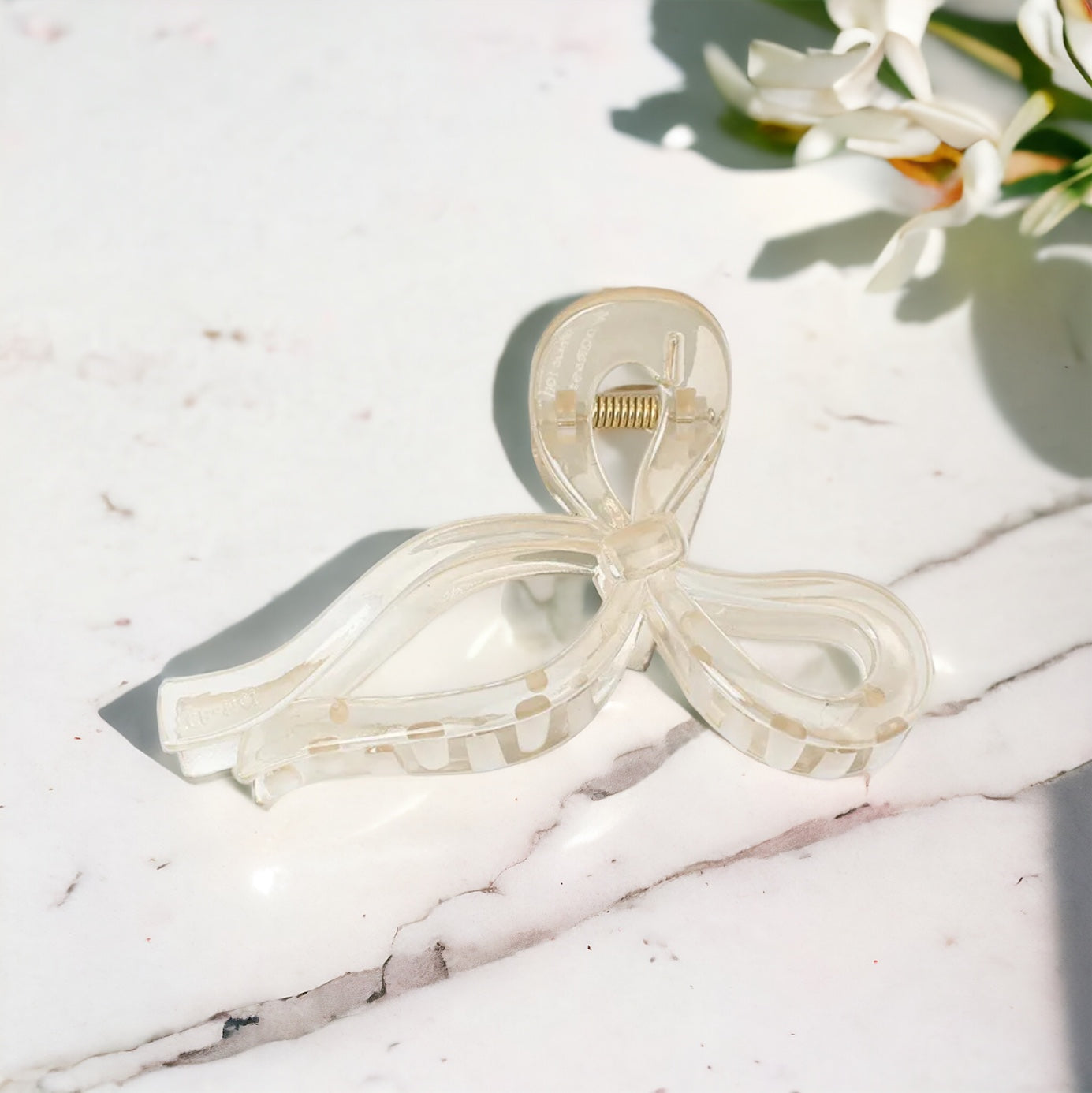 Clear Bow Hair Clip - Design Maison