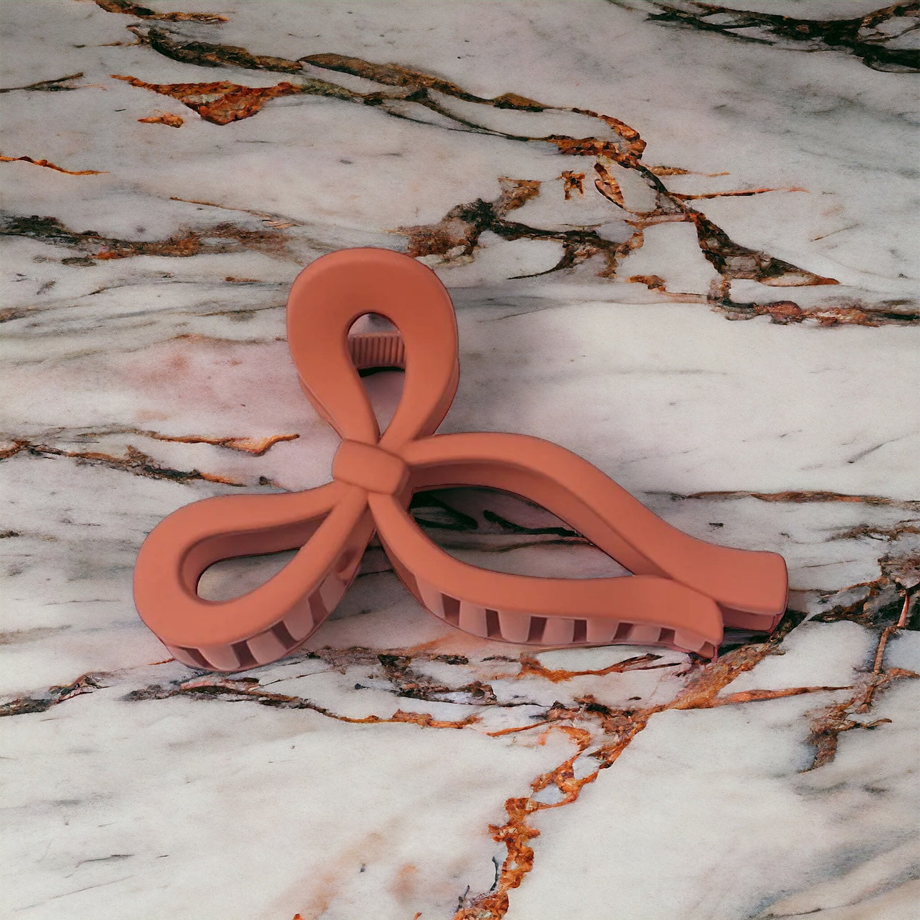 Bow Claw Clip - Terracotta