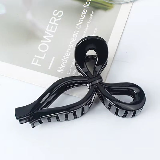 Bow Claw Clip - Black Gloss