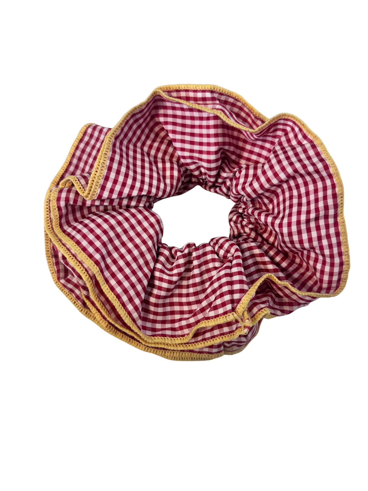 Large Red Gingham Scrunchie