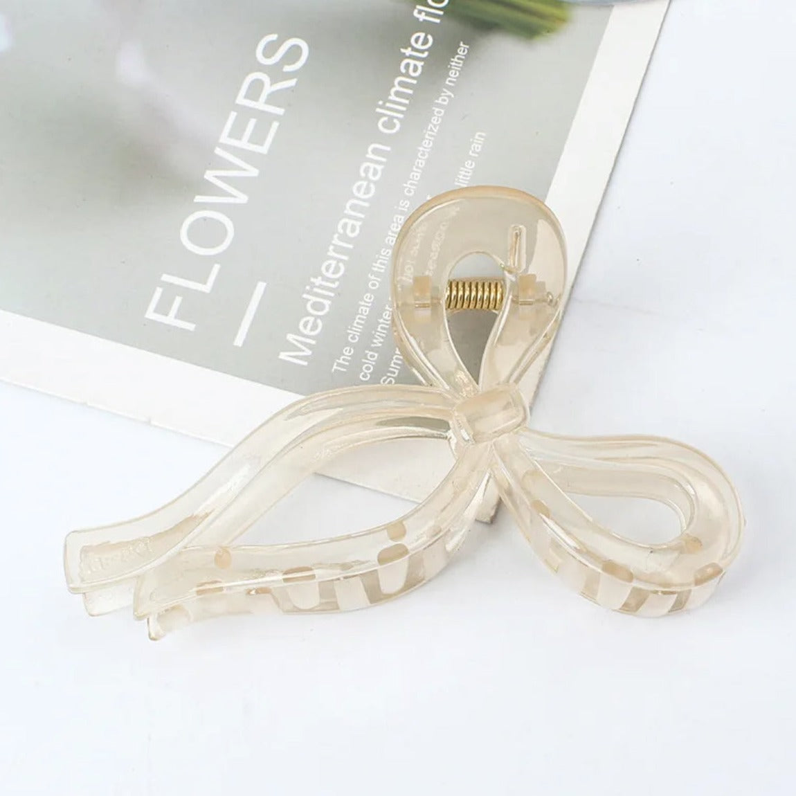 clear bow claw clip