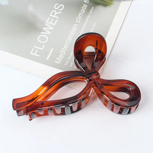 tortoise bow claw clip