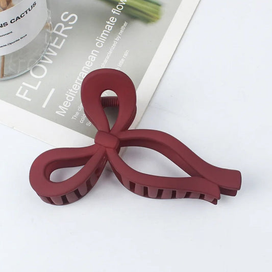 red bow claw clip