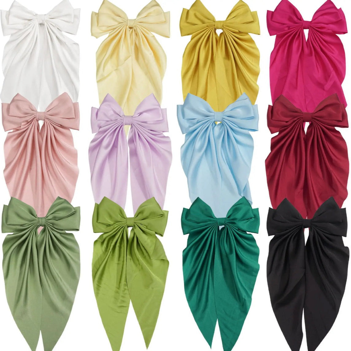 oversize bow hair clips