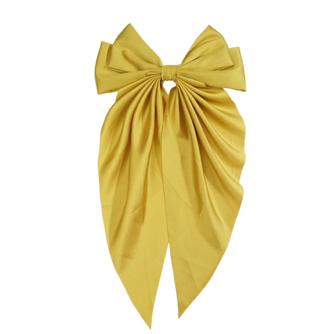 yellow xl bow ribbon hair clip